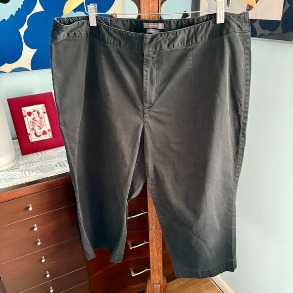 Liz Claiborne 18W Black Capri Pedal Pushers, Plus Size Audrey Hepburn Style Pant - Picture 6 of 8